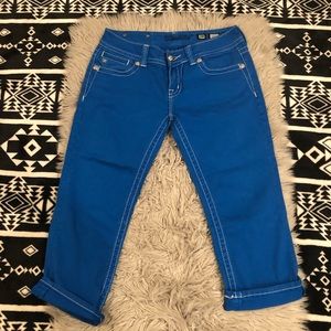 Miss Me Blue Capri Pants